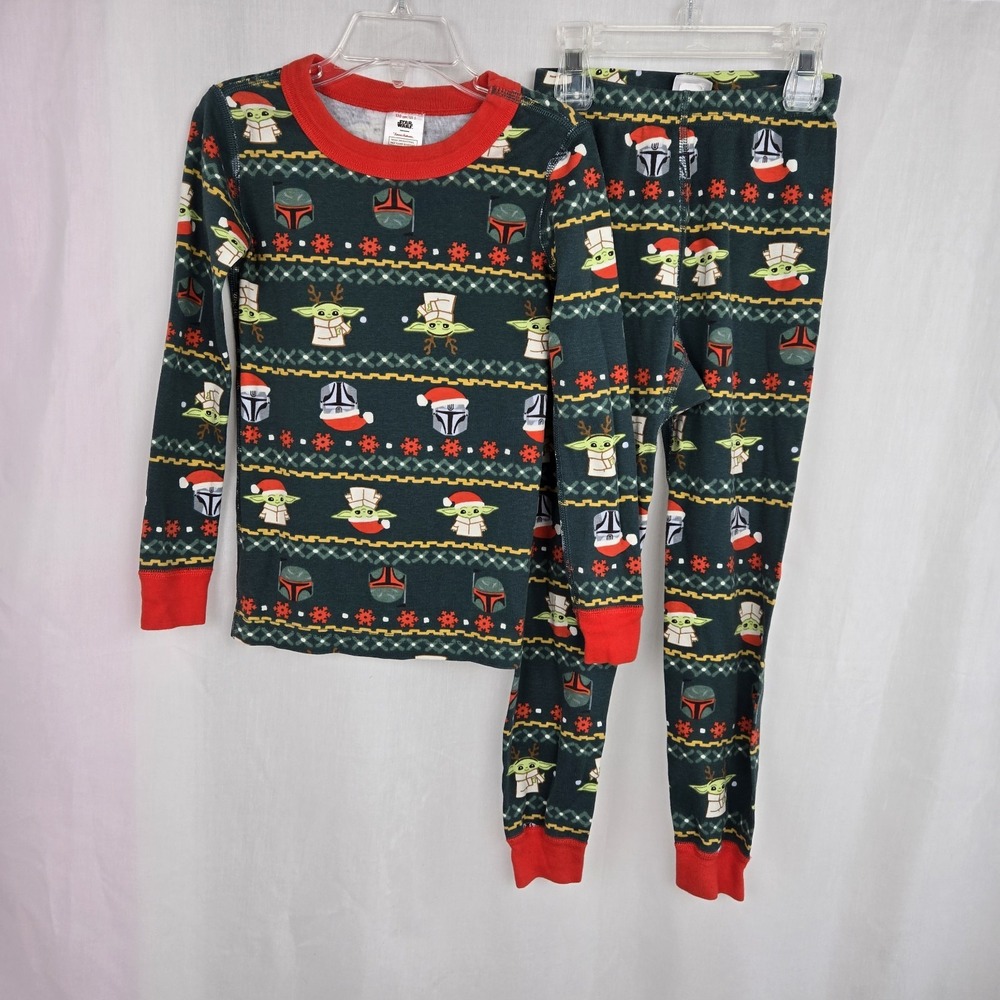 Hanna Andersson Star Wars Christmas Long John Pajamas Size 5 110 Organic Cotton
